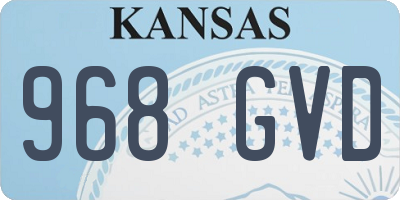 KS license plate 968GVD