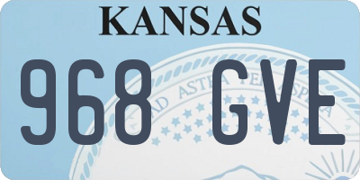KS license plate 968GVE