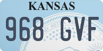 KS license plate 968GVF
