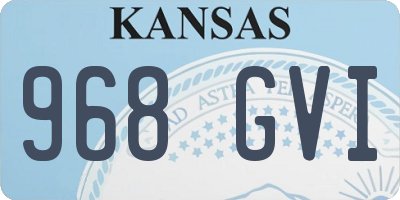 KS license plate 968GVI