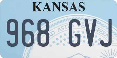 KS license plate 968GVJ