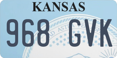 KS license plate 968GVK