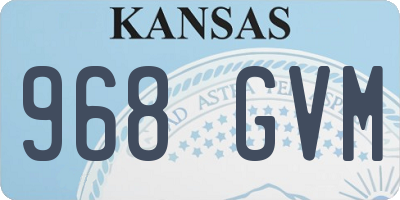 KS license plate 968GVM