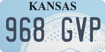 KS license plate 968GVP