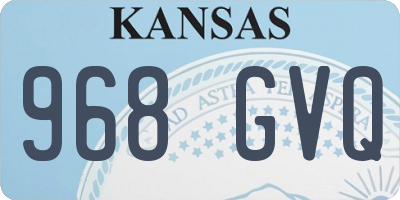 KS license plate 968GVQ
