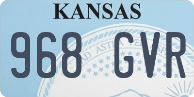 KS license plate 968GVR