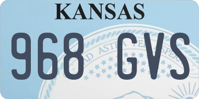 KS license plate 968GVS