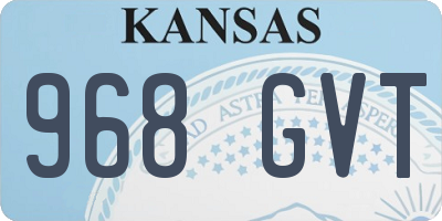 KS license plate 968GVT