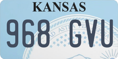 KS license plate 968GVU