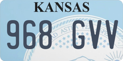 KS license plate 968GVV