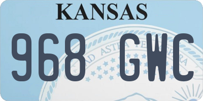KS license plate 968GWC