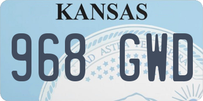 KS license plate 968GWD