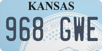 KS license plate 968GWE