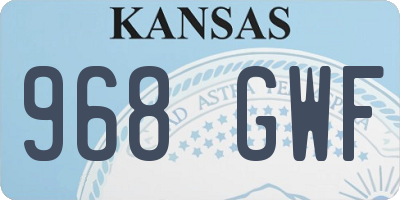KS license plate 968GWF