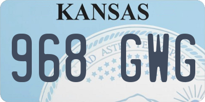 KS license plate 968GWG