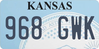 KS license plate 968GWK