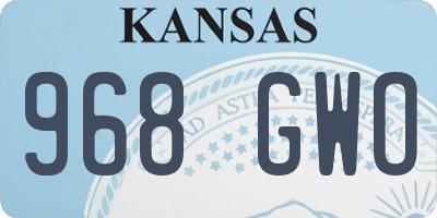 KS license plate 968GWO