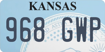 KS license plate 968GWP