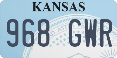 KS license plate 968GWR