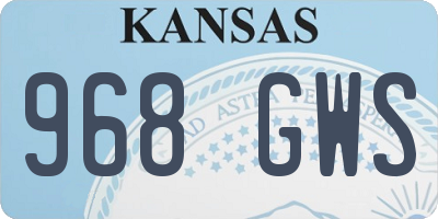 KS license plate 968GWS