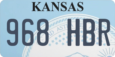 KS license plate 968HBR