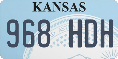 KS license plate 968HDH
