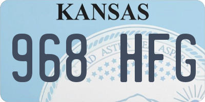 KS license plate 968HFG