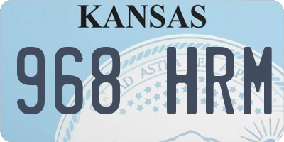 KS license plate 968HRM