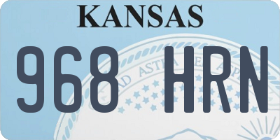 KS license plate 968HRN