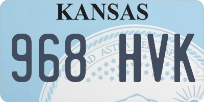 KS license plate 968HVK