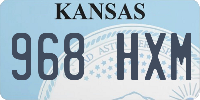 KS license plate 968HXM