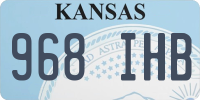 KS license plate 968IHB