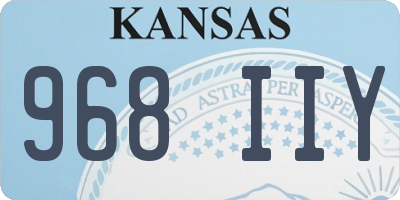 KS license plate 968IIY