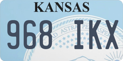 KS license plate 968IKX