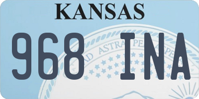 KS license plate 968INA