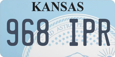 KS license plate 968IPR