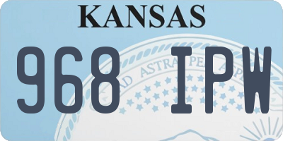 KS license plate 968IPW