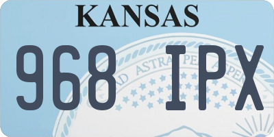KS license plate 968IPX