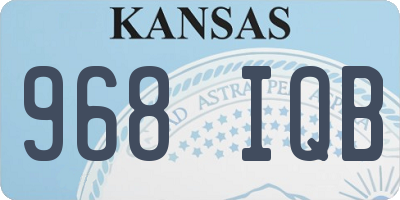 KS license plate 968IQB