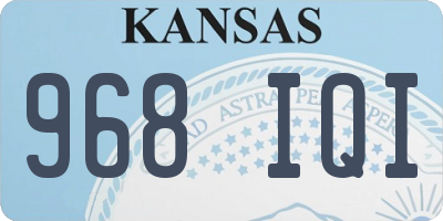 KS license plate 968IQI