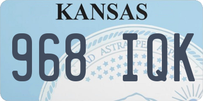 KS license plate 968IQK