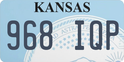 KS license plate 968IQP