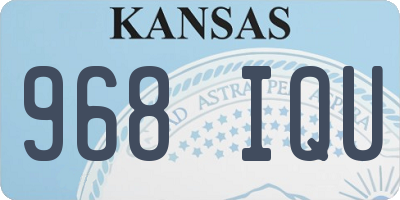 KS license plate 968IQU