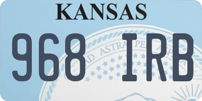 KS license plate 968IRB