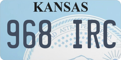 KS license plate 968IRC
