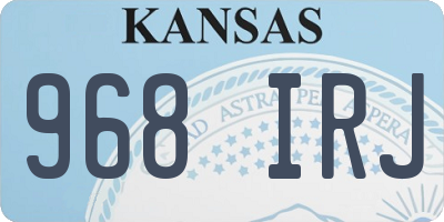 KS license plate 968IRJ