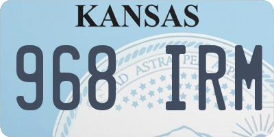 KS license plate 968IRM