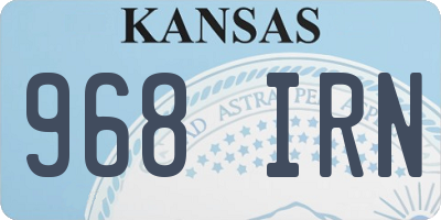 KS license plate 968IRN