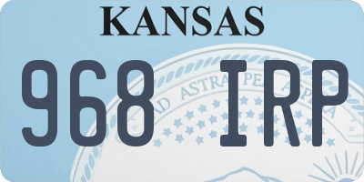 KS license plate 968IRP