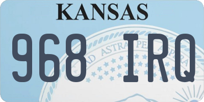 KS license plate 968IRQ